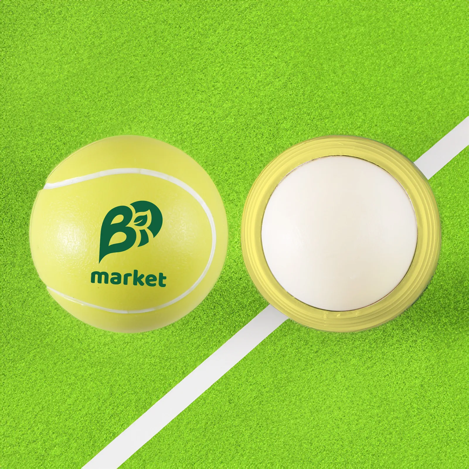 Lip Moisturizer Tennis Ball Shaped Natural - 1.5 in
