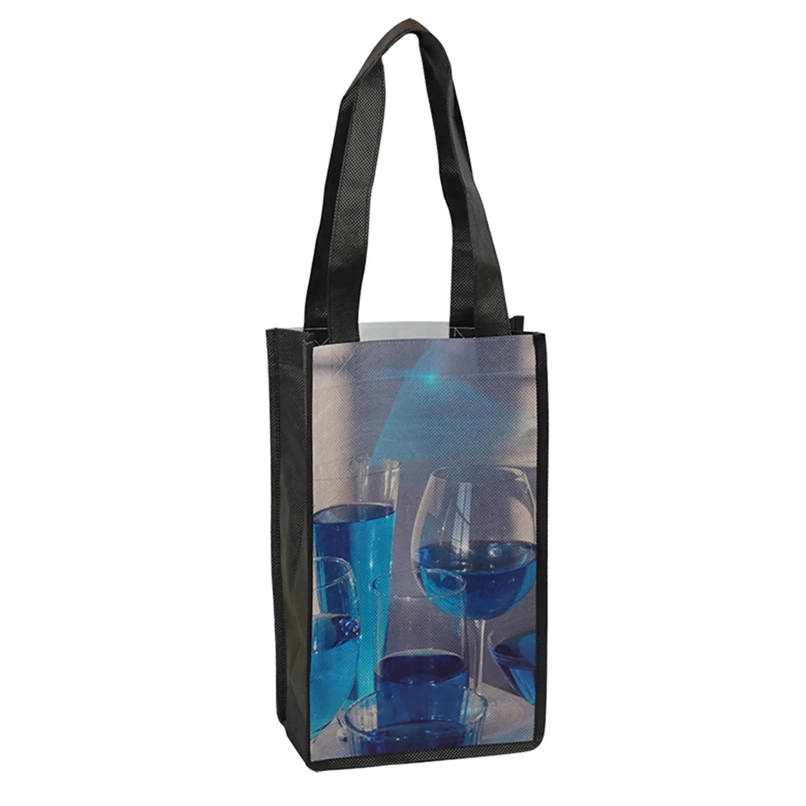 Custom Tote Bag Wine 2-Bottle PET - 7 x 12 x 3.5 in