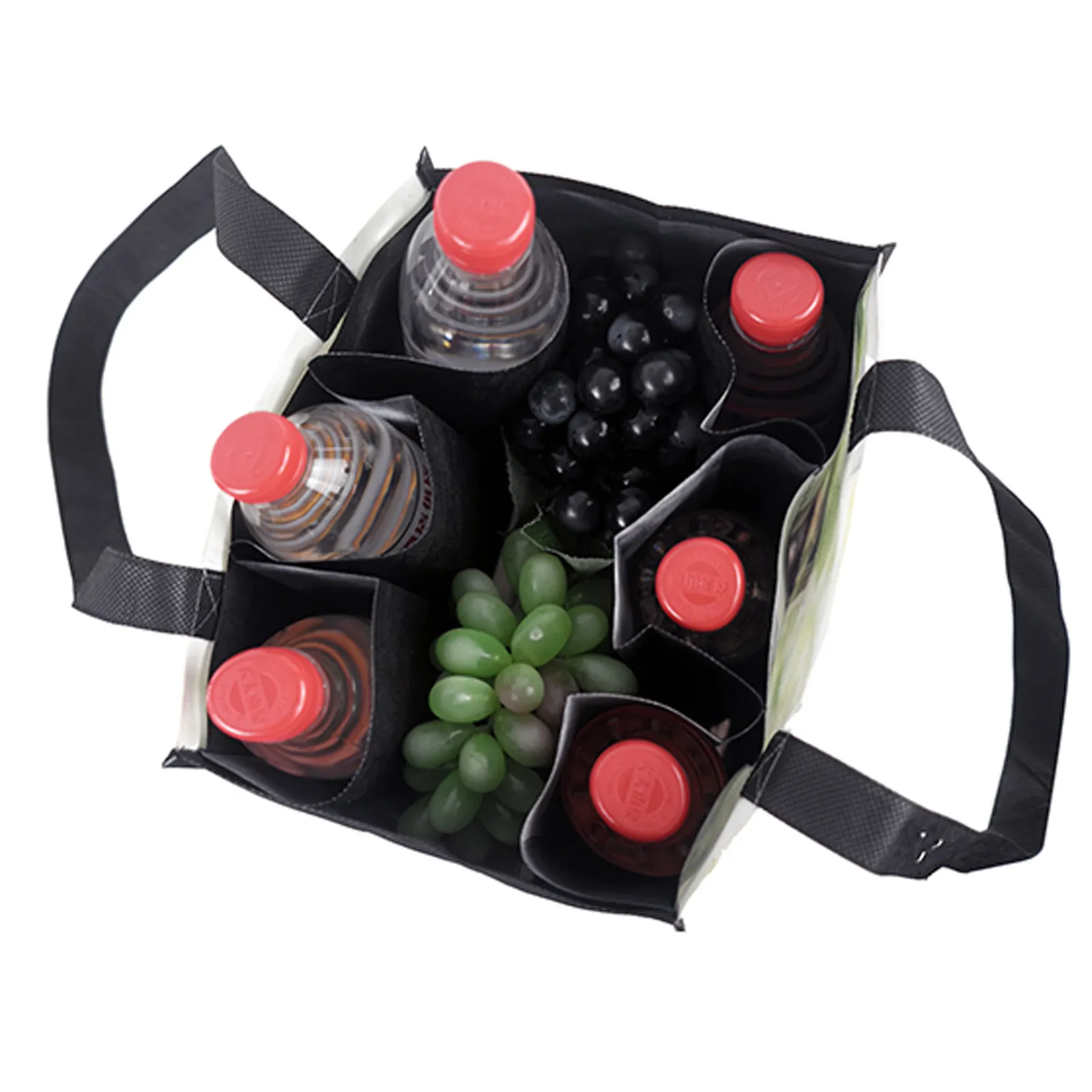 Custom Tote Bag Wine 6-Bottle PET - 10 x 12 x 7 in