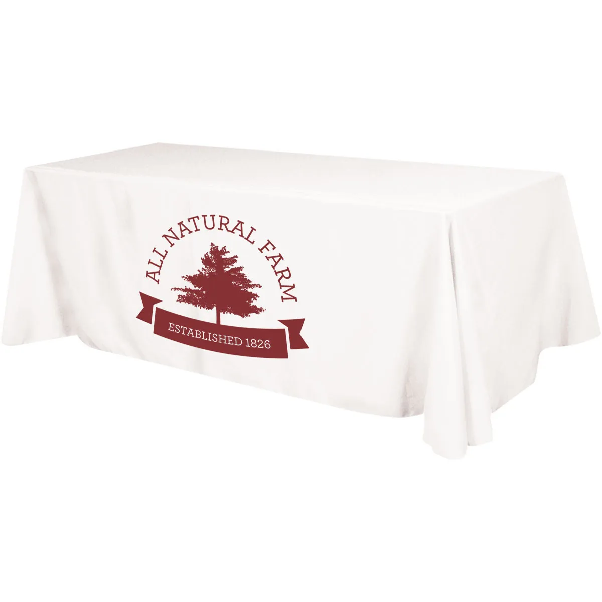 Table Cover 4-Sided Budget Polyester Flat - 8 ft (152 x 88 in)