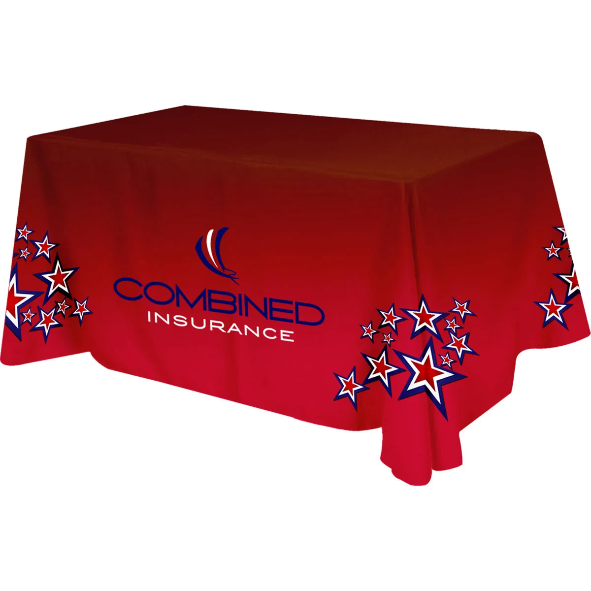 Table Cover 4-Sided Digital Print Polyester - 6 ft (130 x 88 in)