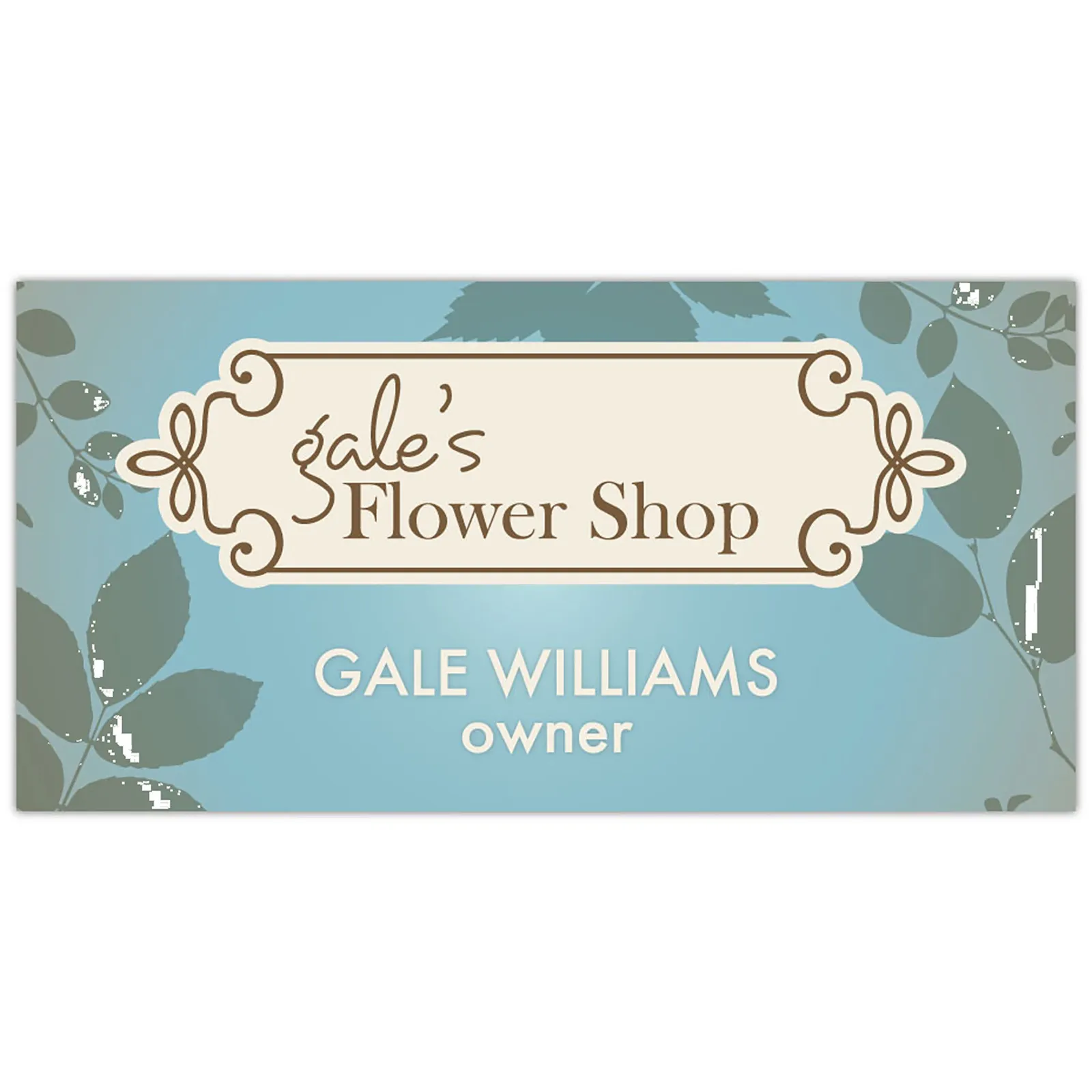 Name Badge Plastic Matte Full Color - 3 x 1.5 in