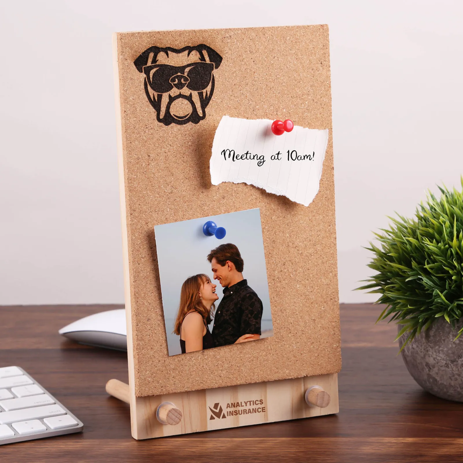 Wood Collector Board Cork Insert with Peg Base - 5 x 9 in