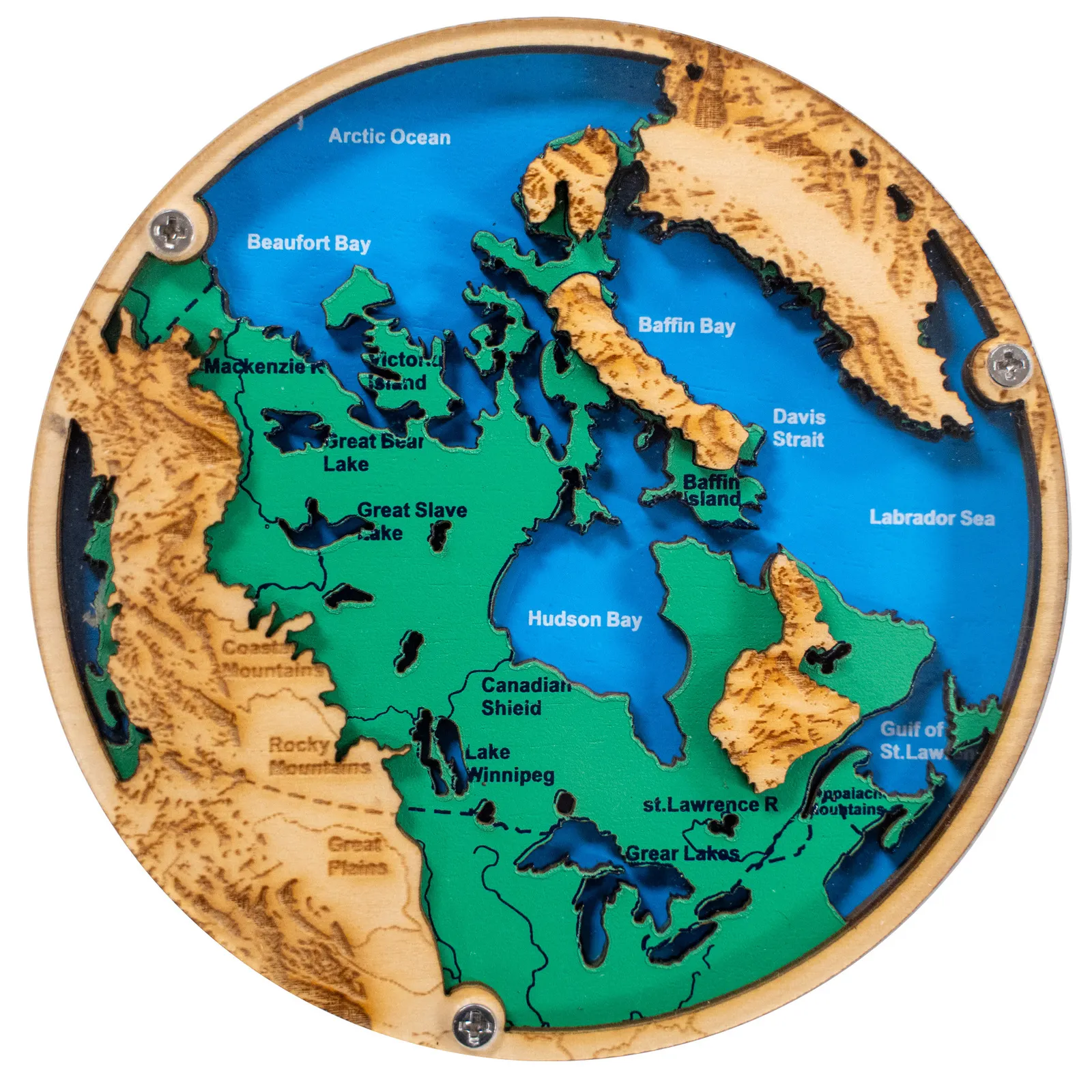 Layered Wood Coaster Birch with Clear Acrylic Top - 3 1/2 in - product view 19