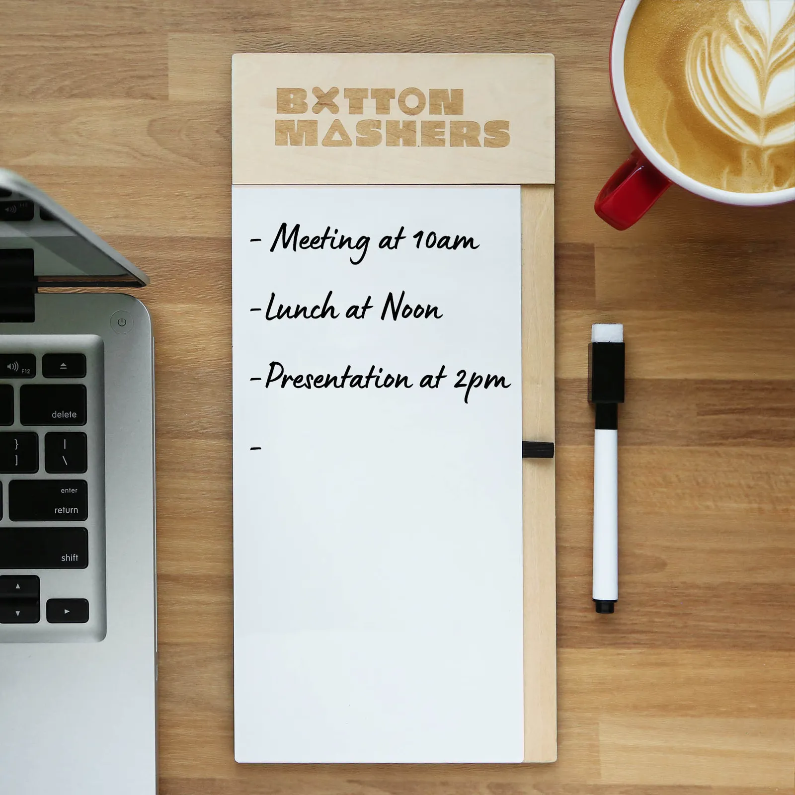 Dry Erase Board Wood with Marker - 5 x 11 in