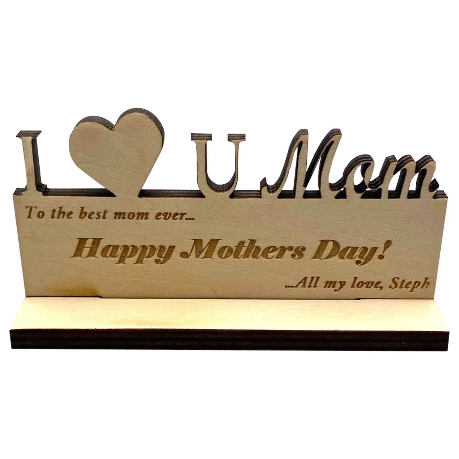 Sign Standing Wood Custom Cut Profile - 4 x 4 in - product view 2