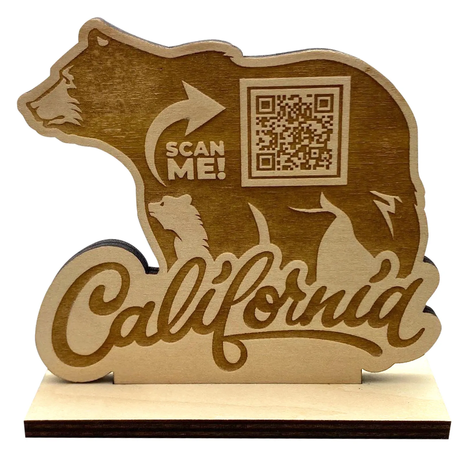 Sign Standing Wood Custom Cut Profile - 4 x 4 in - product view 5