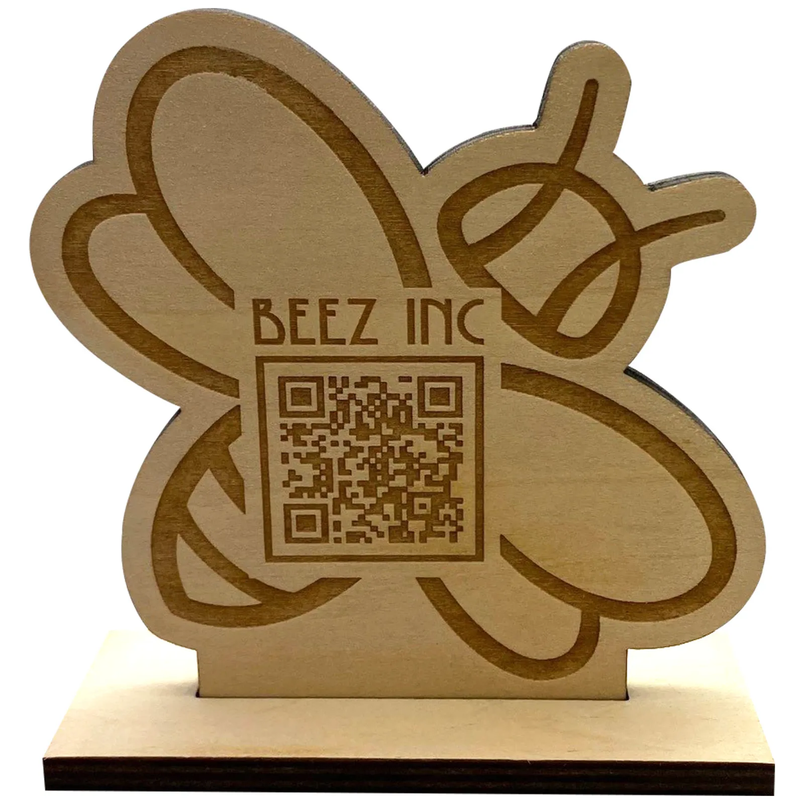 Sign Standing Wood Custom Cut Profile - 4 x 4 in - product view 6