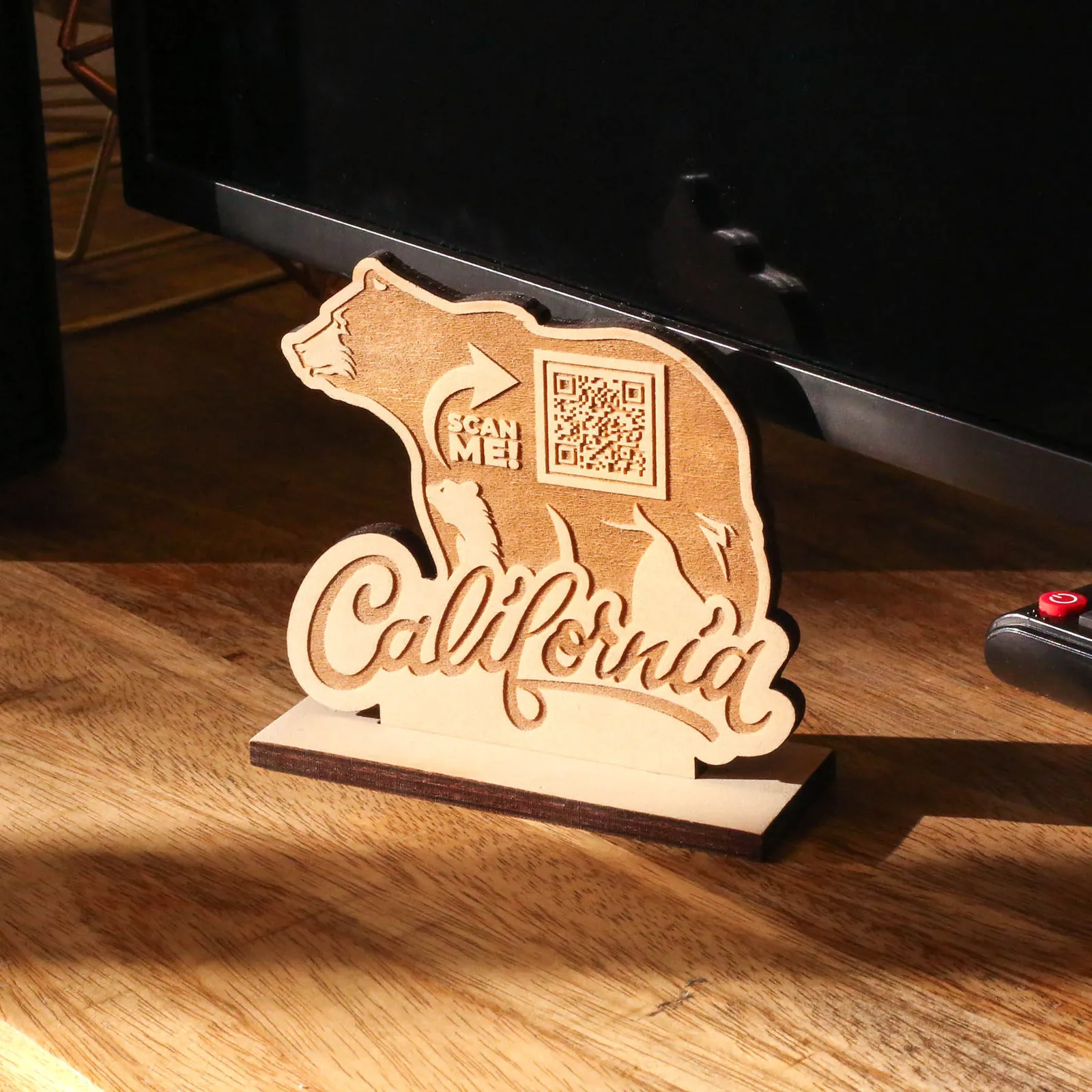 Sign Standing Wood Custom Cut Profile - 4 x 4 in - product view 10