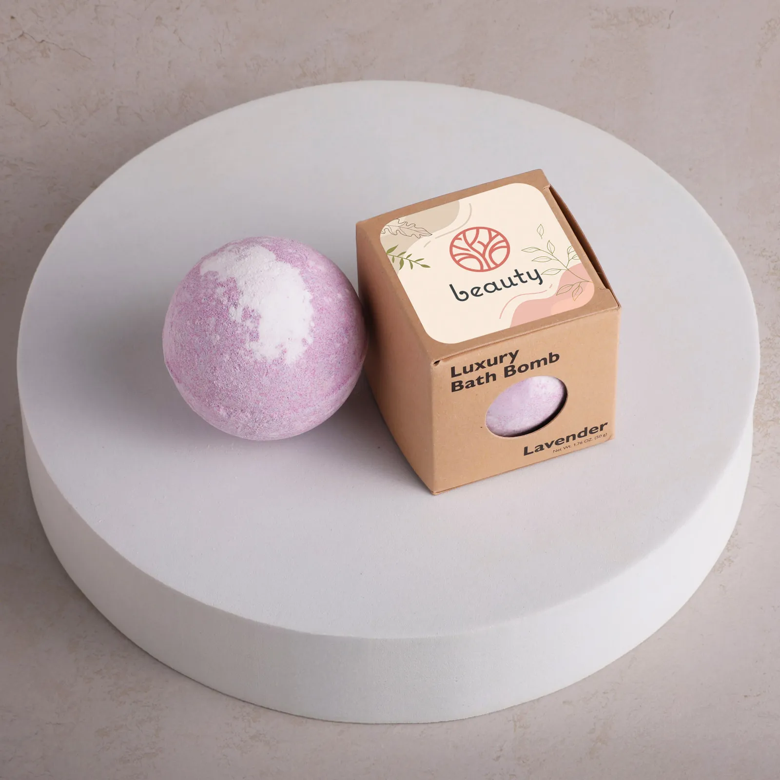Bath Bomb Scented Kraft Box Three Fragrances - 1.75 in - product view 4