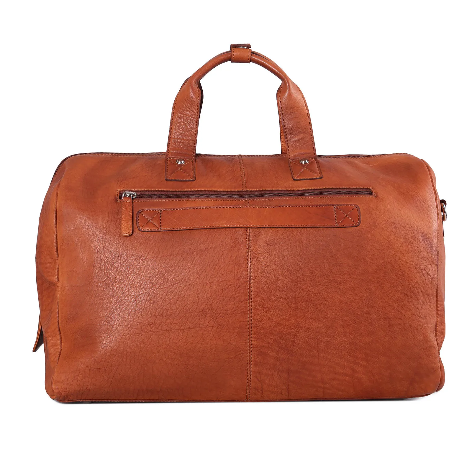 Leather Duffel Bag with Diamond Lining - 19.5 x 12 x 8 in - product view 11