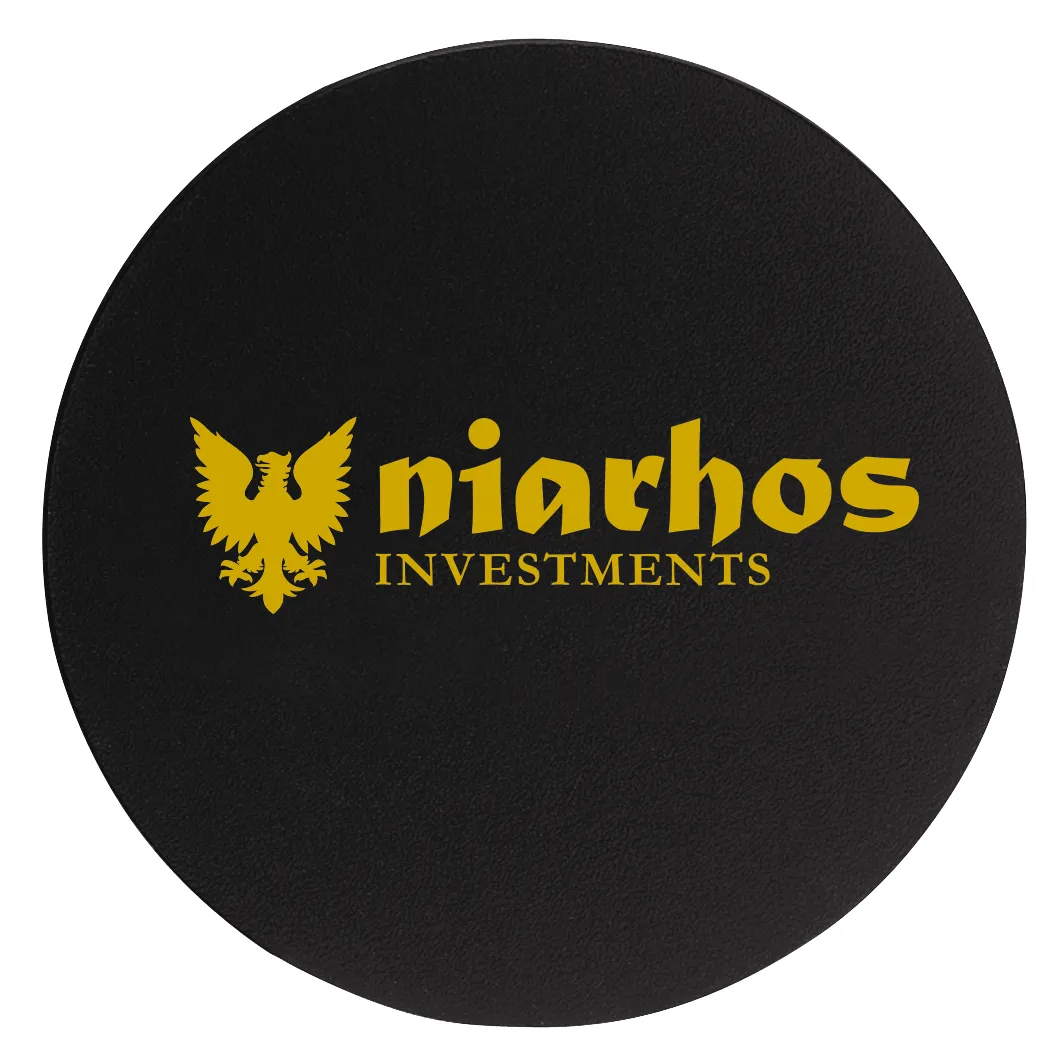 Round Coaster Bonded Leather Water Resistant - 3.75 in - product view 3