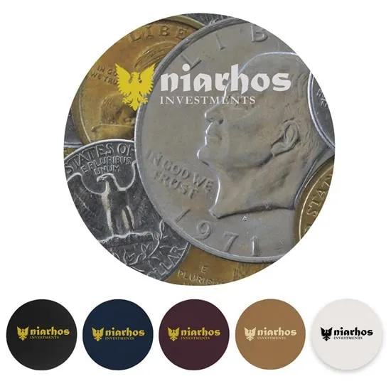 Round Coaster Bonded Leather Water Resistant - 3.75 in