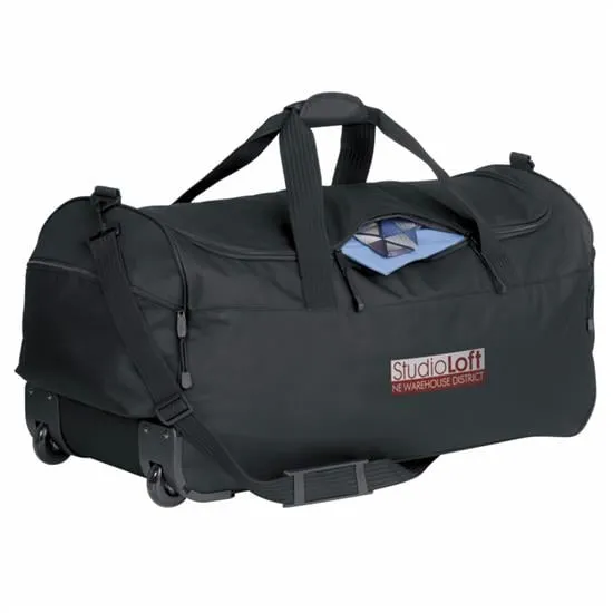 Wheeled Duffel Bag Telescopic Handle 600D Polyester - 15 x 30 x 13 in