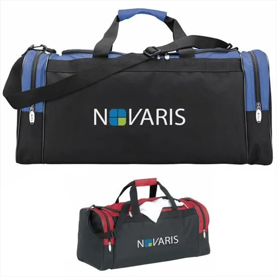 Duffel Bag Color Accent Panels 600D Polyester - 11 x 24 x 11 in