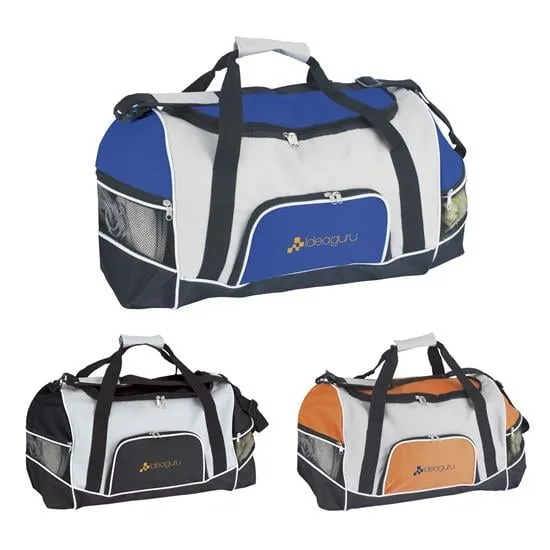 Tri-Pocket Sport Duffel Padded Strap 600D - 12.61 x 17.34 x 12.21 in