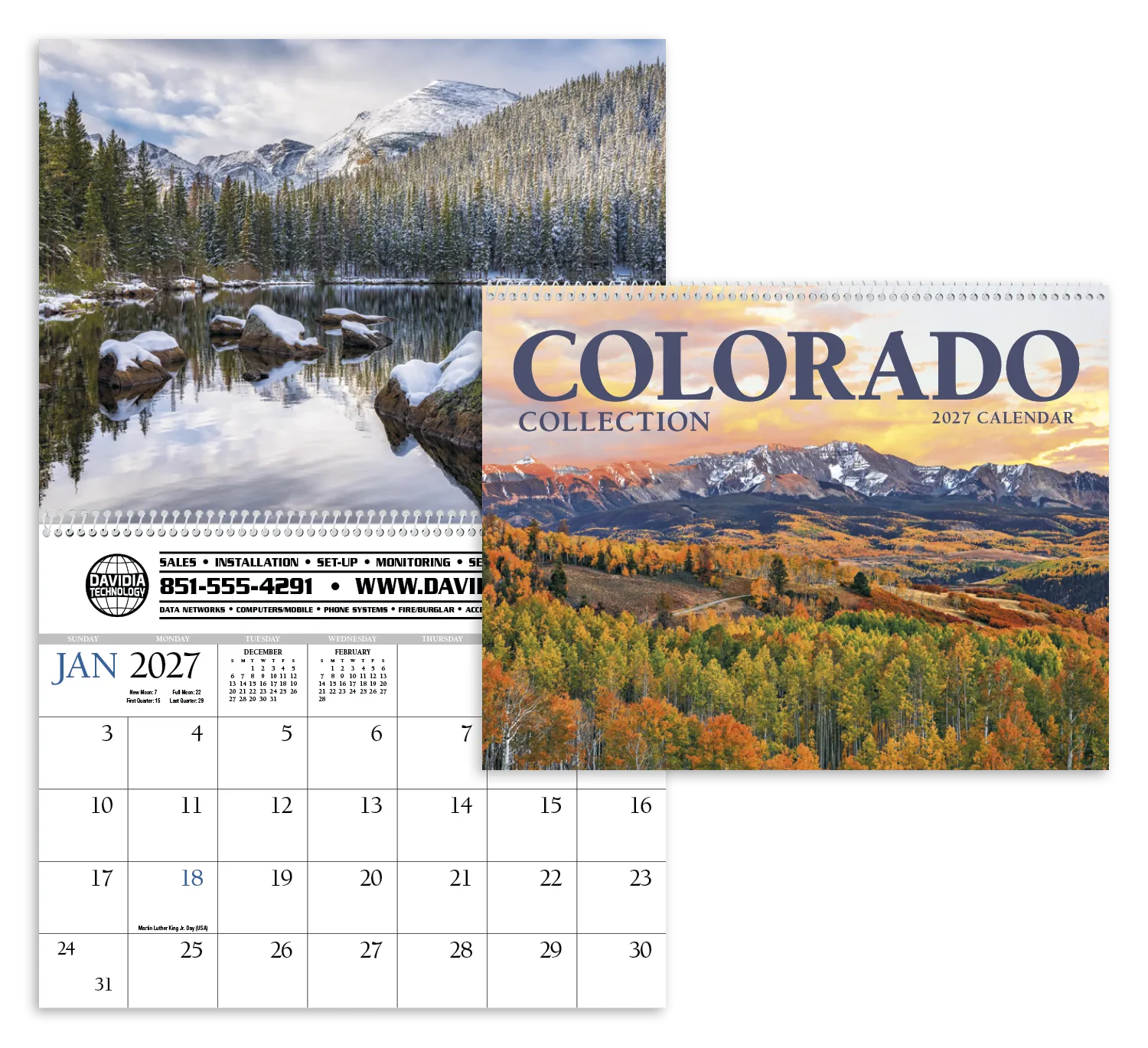 Colorado Scenic Wall Calendar FSC Gloss Paper - 16.75 x 11 in - product view 16