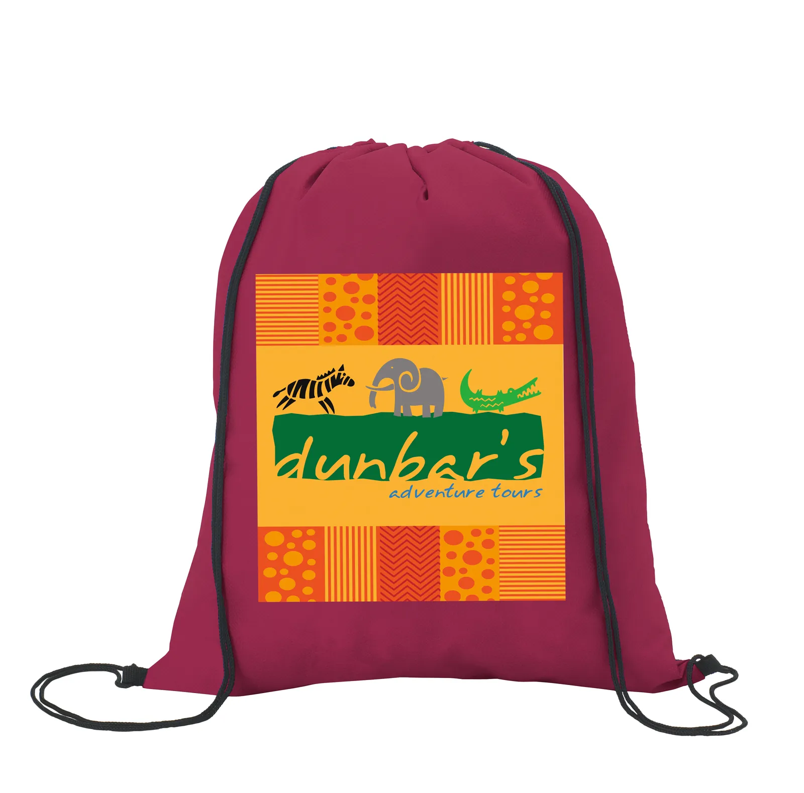Non-Woven Drawstring Backpack Large Imprint Area - 16.375 x 13.5 in - product view 11