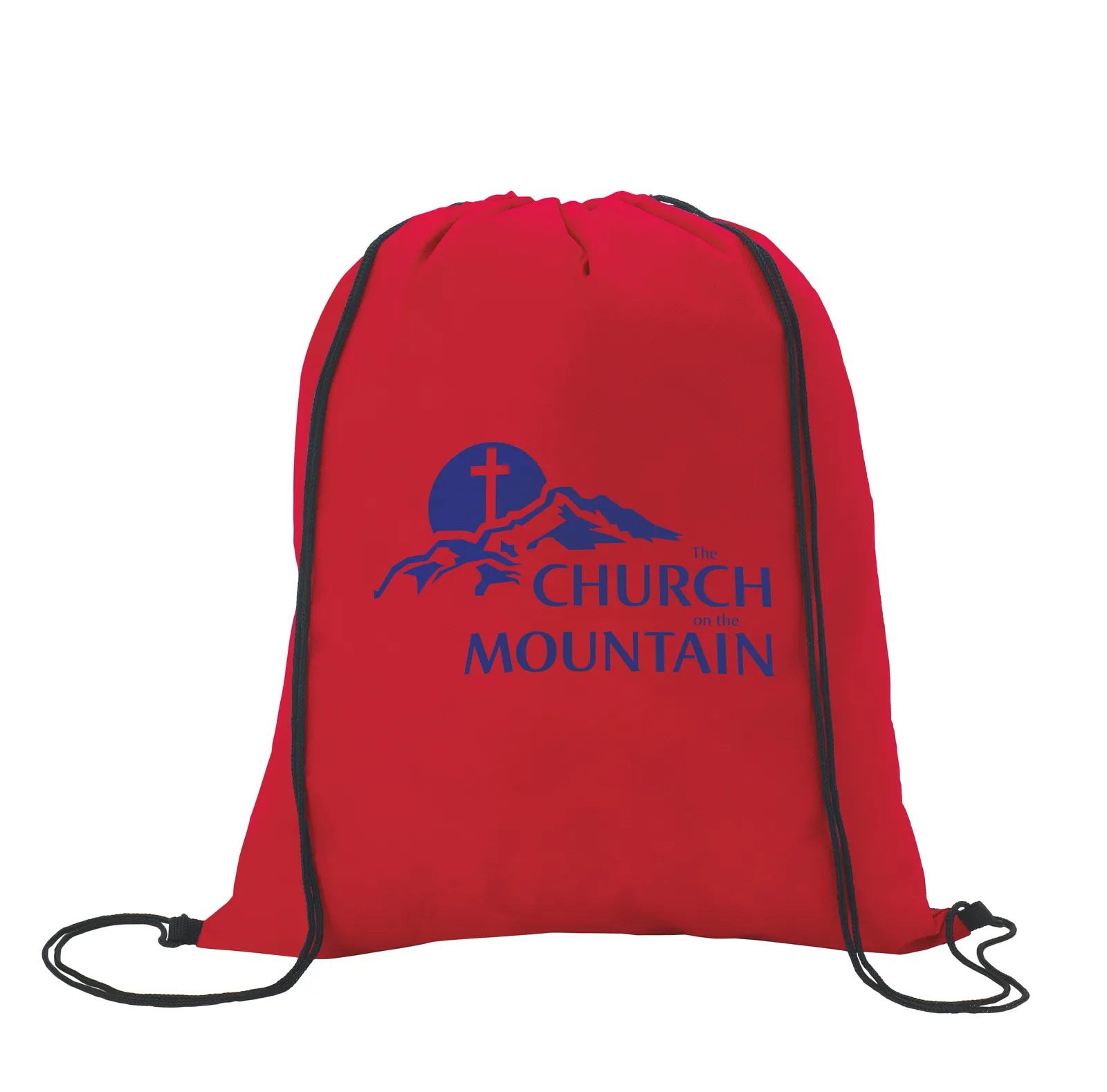 Non-Woven Drawstring Backpack Large Imprint Area - 16.375 x 13.5 in - product view 18