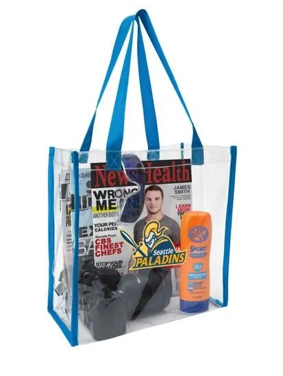 Clear Game Tote NFL Policy Compliant Open Compartment - 12 x 12 x 6 in