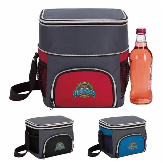 Expandable Lunch Cooler 8 Can Capacity PEVA Liner - 7.5 x 10.5 x 7.5 in