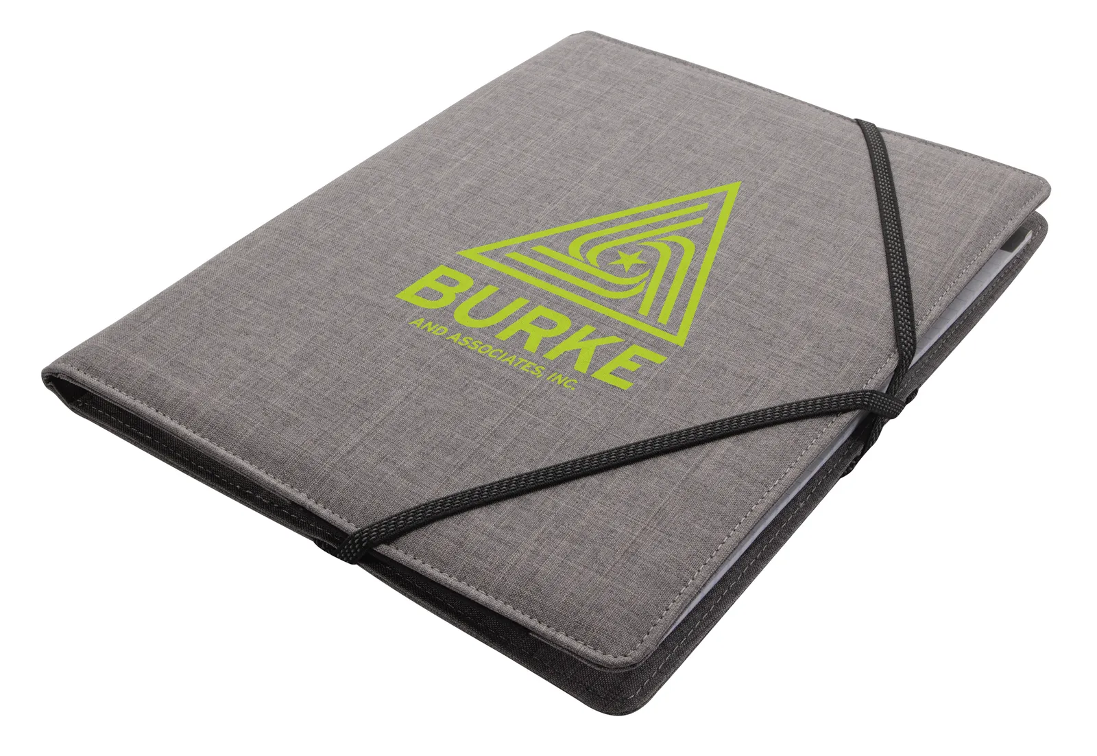 Two-Tone Padfolio USB Holder Business Card Slots - 12.6 x 9.5 in - product view 4