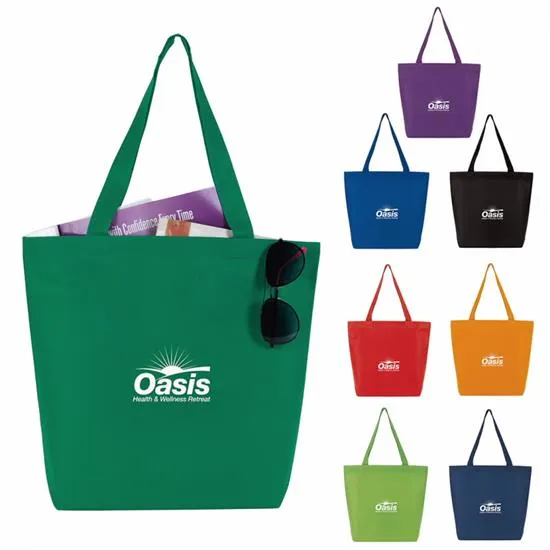 Custom Tote Bag Non-Woven Gusseted Bottom - 13.25 x 15 in