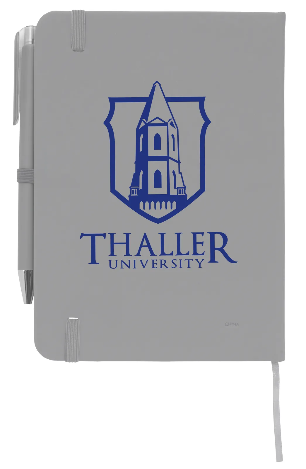 Notebook with Pen Leatherette Cover Elastic Band - 7 x 5 in - product view 7