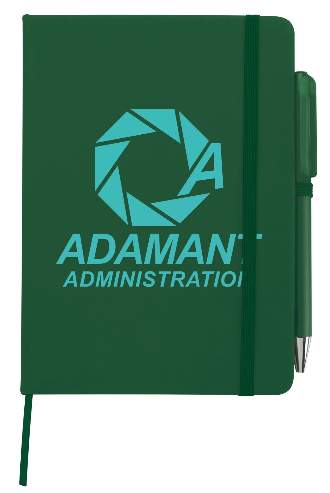 Notebook with Pen Leatherette Cover Elastic Band - 7 x 5 in - product view 8