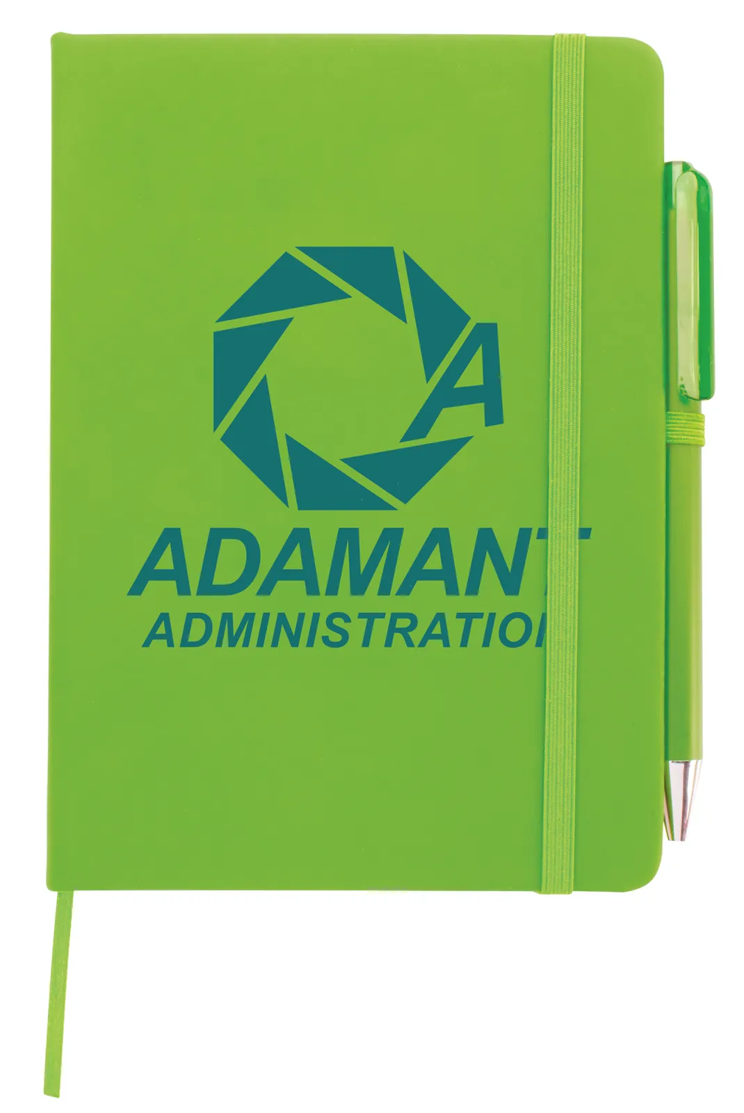 Notebook with Pen Leatherette Cover Elastic Band - 7 x 5 in - product view 10