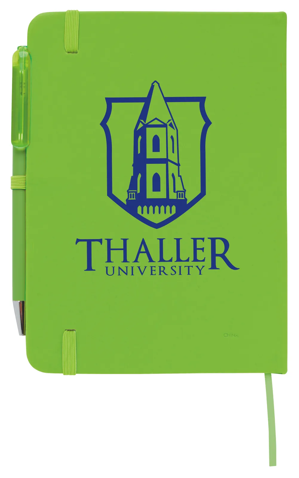 Notebook with Pen Leatherette Cover Elastic Band - 7 x 5 in - product view 11