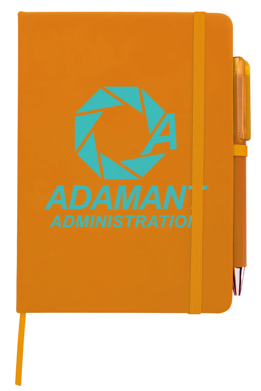 Notebook with Pen Leatherette Cover Elastic Band - 7 x 5 in - product view 14