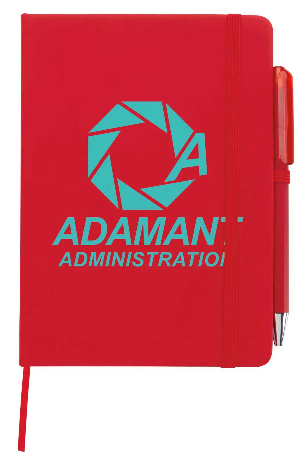 Notebook with Pen Leatherette Cover Elastic Band - 7 x 5 in - product view 18