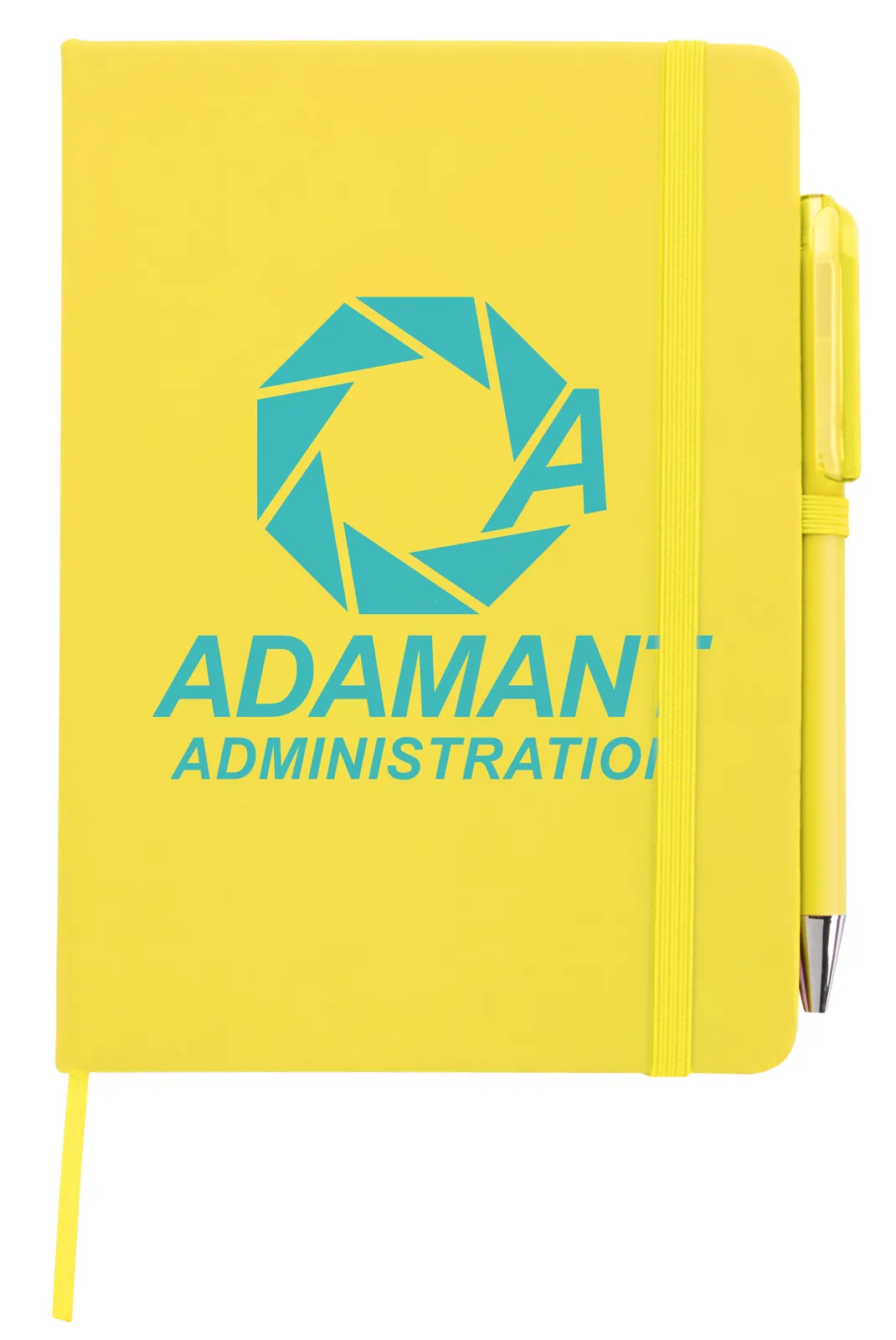 Notebook with Pen Leatherette Cover Elastic Band - 7 x 5 in - product view 24