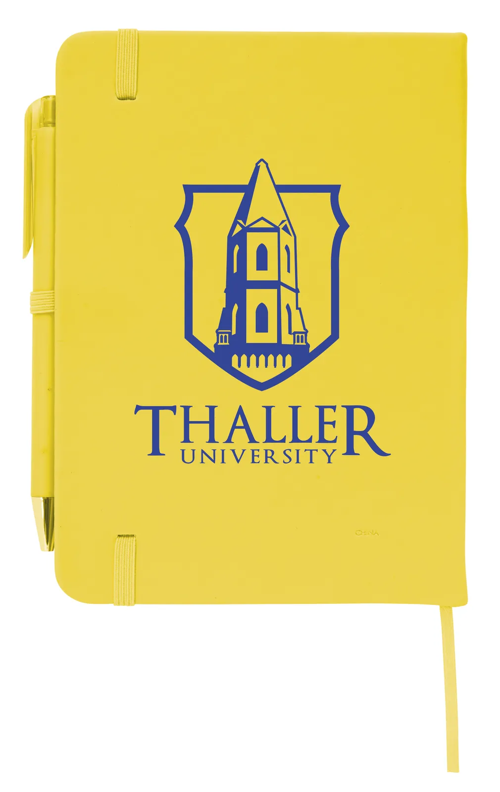 Notebook with Pen Leatherette Cover Elastic Band - 7 x 5 in - product view 25