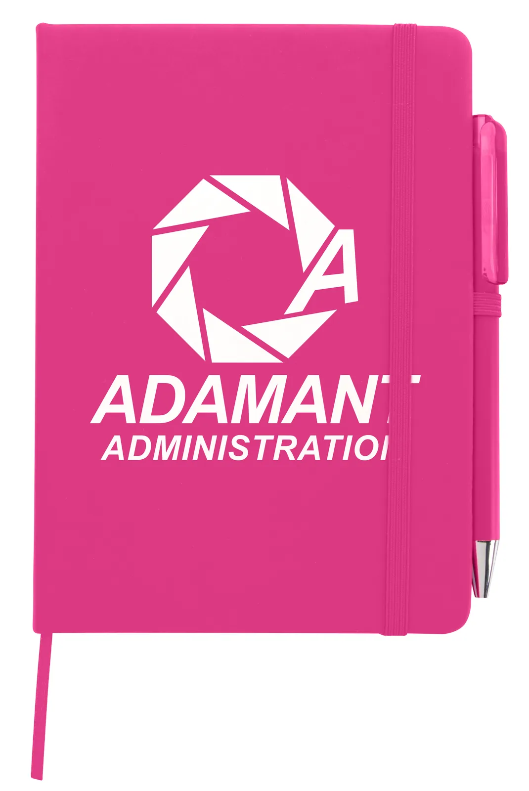 Notebook with Pen Leatherette Cover Elastic Band - 7 x 5 in - product view 26