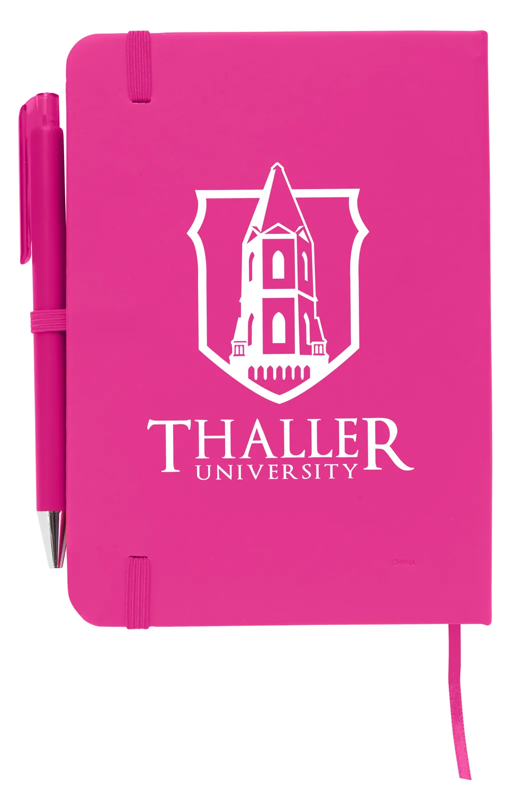 Notebook with Pen Leatherette Cover Elastic Band - 7 x 5 in - product view 27