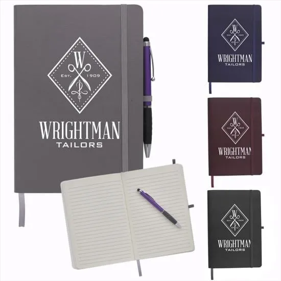 Journal Textured Leatherette Cover Elastic Band - 8.25 x 5.75 in