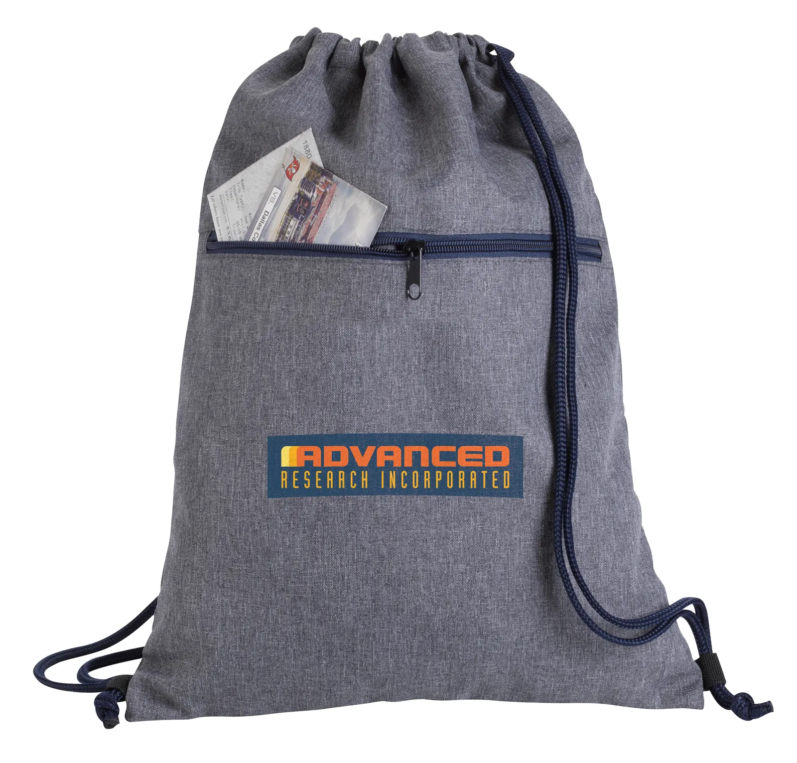 Drawstring Backpack Two-Tone 300D Polyester - 17.5 x 13.375 in - product view 4