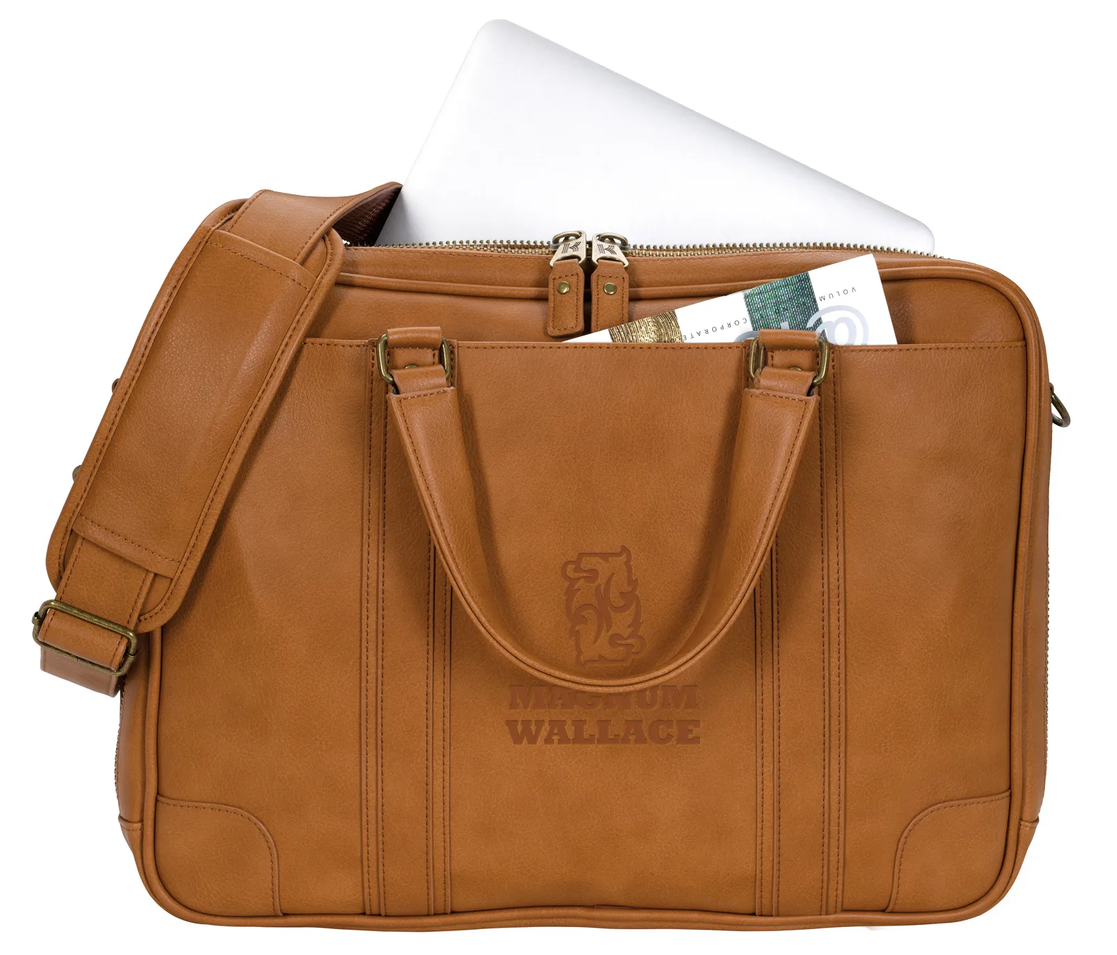 PU Briefcase Dual Compartment Laptop Sleeve - 11.75 x 16.125 in - product view 5