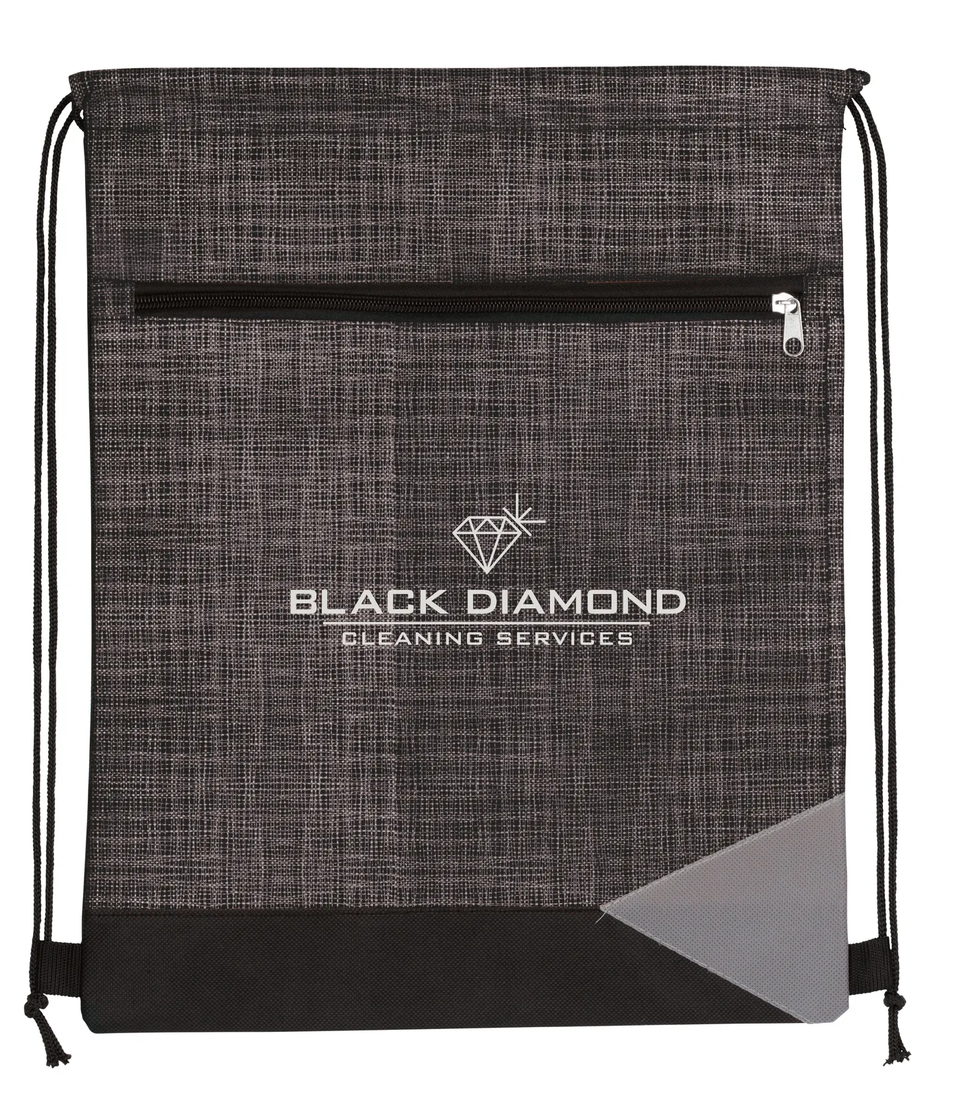 Drawstring Backpack Non-Woven Tread Pattern - 16.5 x 13 in - product view 3