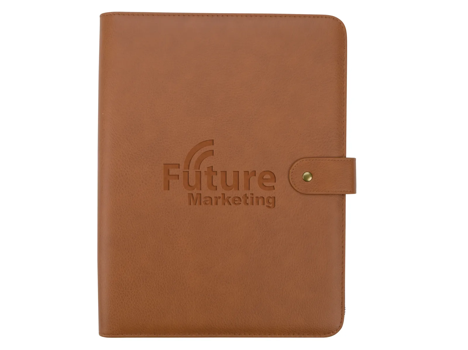 Zippered Padfolio Leatherette with Writing Pad - 13 x 10.6 in