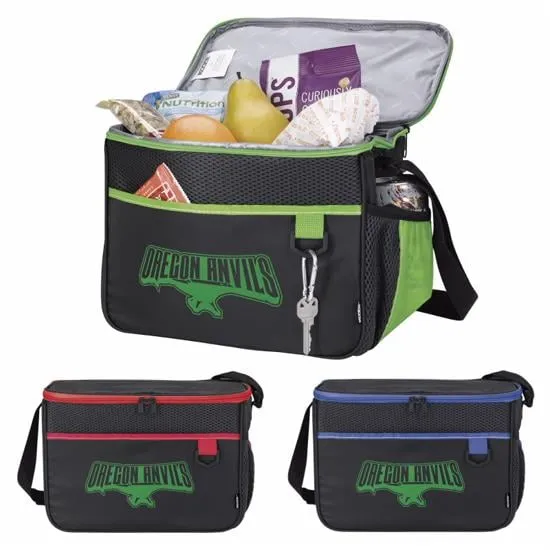 Lunch Cooler with Mesh Pocket 420D Polyester - 8.6 x 10.6 in
