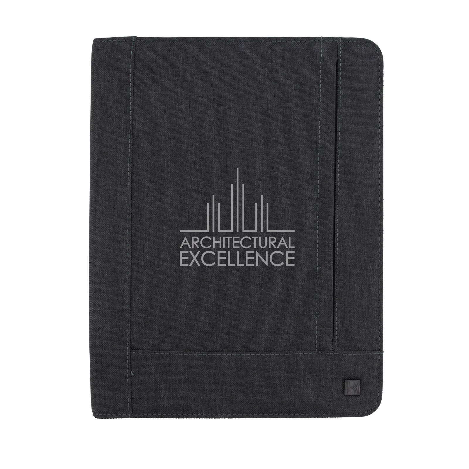 Two-Tone Padfolio 600D Polyester with Writing Pad - 12.8 x 10 in - product view 4