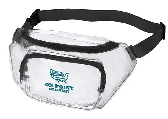 Clear Fanny Pack NFL Compliant PVC - 12.625 x 5.875 in