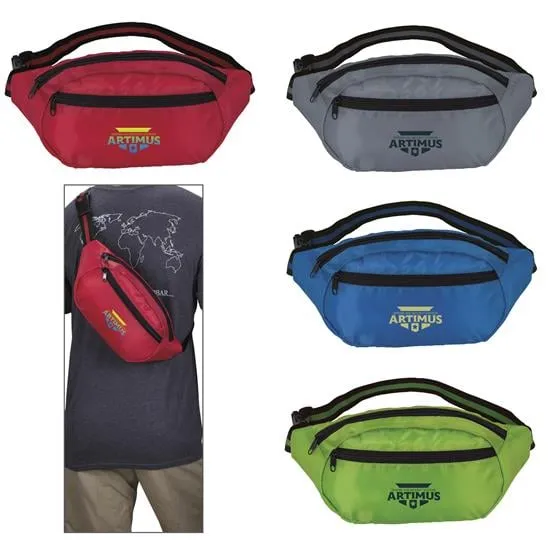 Oval Fanny Pack Extendable Sling Strap - 13.75 x 6.75 in