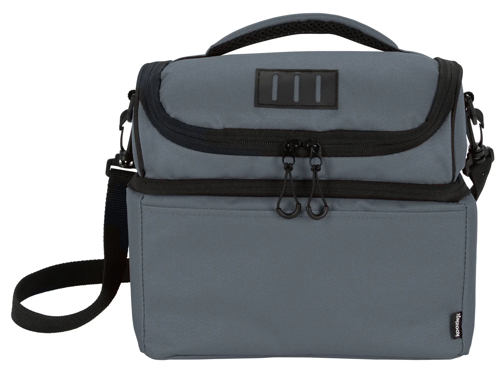 Dual Compartment Lunch Cooler PEVA Lined - 9.5 x 9.9 in