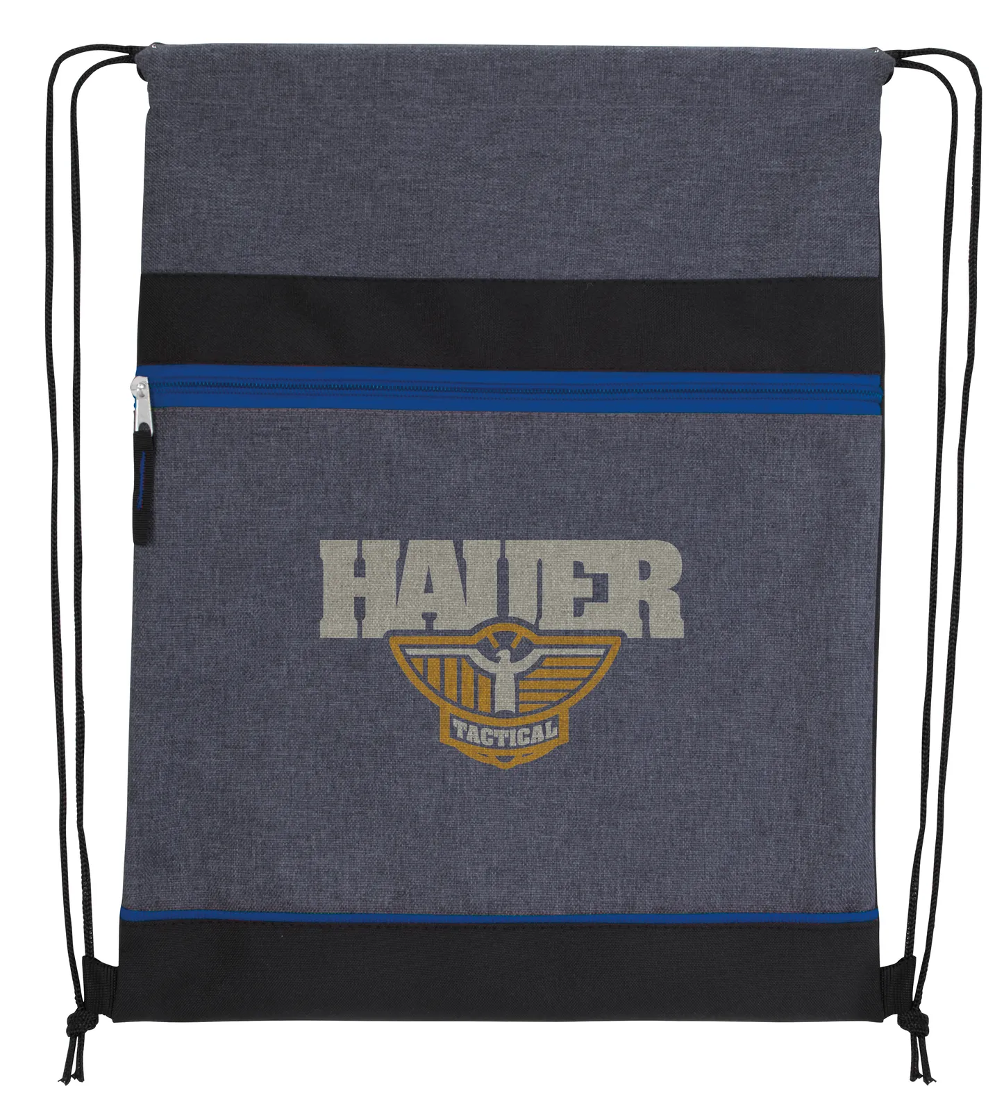 RPET Two-Tone Drawstring Backpack Recycled - 16.3 x 13.1 in - product view 5