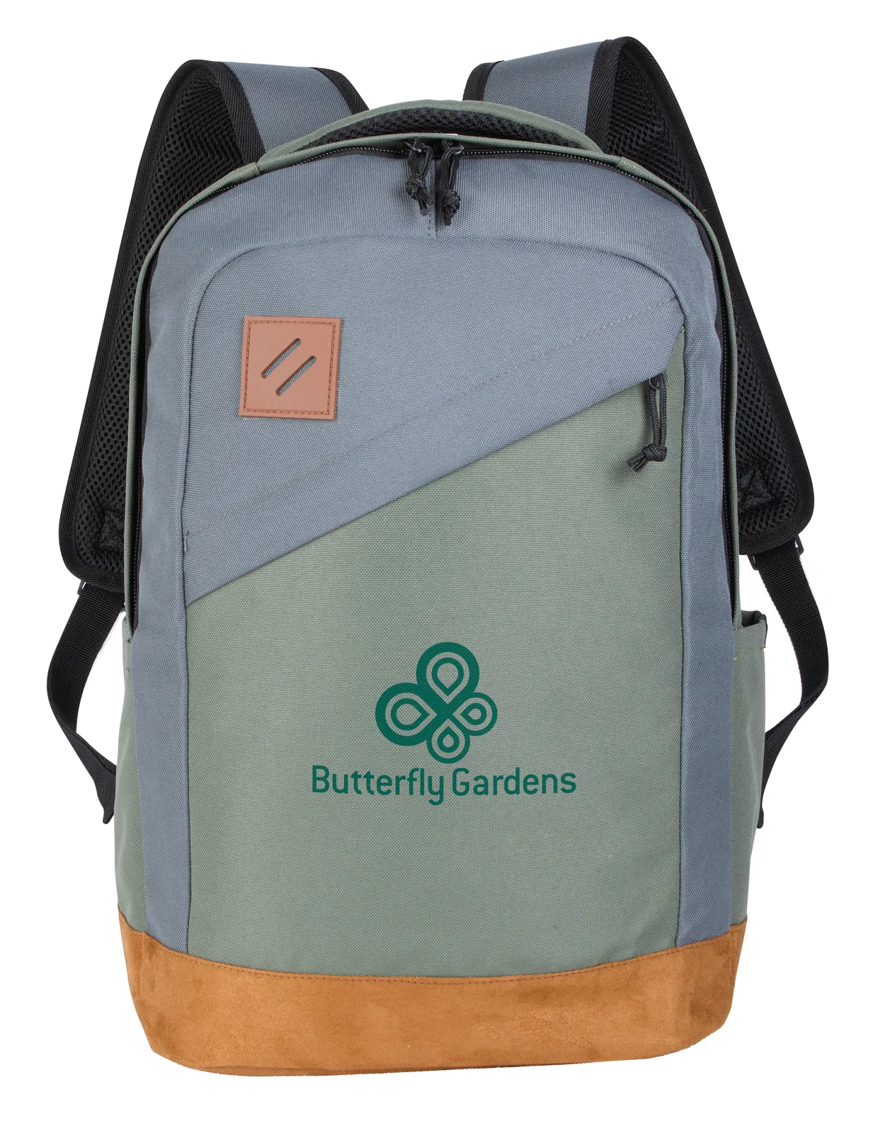 RPET Laptop Backpack Suede Trim Recycled - 16.9 x 11.1 in - product view 3