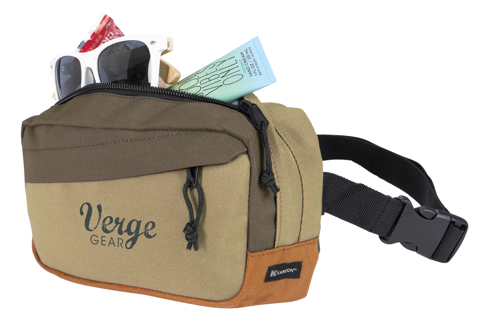 RPET Fanny Pack Suede Trim Convertible Sling - 6.1 x 10.6 in - product view 7